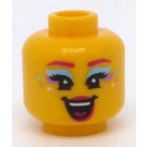LEGO Yellow Fairy Singer Head (Recessed Solid Stud) (3626)