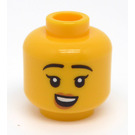LEGO Geel Falconer Hoofd (Verzonken Solid Stud) (3626 / 100998)