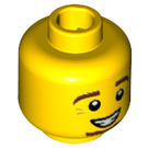 LEGO Gelb Faun Minifigure Kopf (Einbau-Vollbolzen) (3626 / 24656)