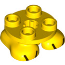 레고 노란색 Feet 2 x 2 ~와 함께 검은색 Toes (66858 / 68915)