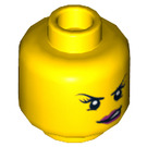 LEGO Yellow Female Alien Defense Unit Soldier Head (Recessed Solid Stud) (3626)