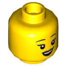 LEGO Amarillo Mujer Atleta Cabeza (Espiga sólida hueca) (3626 / 68045)