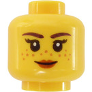 LEGO Yellow Female Centaur head (Recessed Solid Stud) (3626)