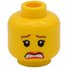 LEGO Gelb Female Kopf, Dual Sided, mit Frowning & Smiling Dekoration (Sicherheitsbolzen) (59630 / 82131)