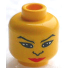LEGO Geel Female Indian met Quiver Hoofd (Veiligheids Stud) (3626)