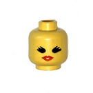 LEGO Yellow Female Town Head (Safety Stud) (3626)