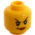 LEGO Jaune Femelle avec Medallion Minifigurine Tête (Montant solide encastré) (3626 / 20283)