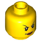 LEGO Geel Vrouwelijk met Medallion Minifiguur Hoofd (Verzonken solide nop) (3626 / 20283)