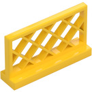 LEGO Żółty Ogrodzenie 1 x 4 x 2 Lattice (3185)