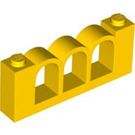 LEGO Yellow Fence 1 x 6 x 2 (30077)