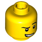 LEGO Yellow Fencer Minifigure Head (Safety Stud) (3626 / 19144)