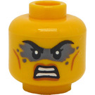 LEGO Yellow Fierce Barbarian Head (Recessed Solid Stud) (3274 / 105556)