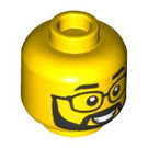 LEGO Geel Firefighter (60371) Minifigure Hoofd (Verzonken Solid Stud) (3626 / 101365)