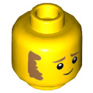 LEGO Gelb Firefighter Minifigure Kopf (Einbau-Vollbolzen) (3626 / 66860)
