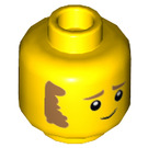 LEGO Jaune Sapeur pompier Minifigurine Tête (Montant solide encastré) (3626 / 66860)