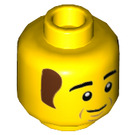 LEGO Gelb Fireman Bob Minifigure Kopf (Einbau-Vollbolzen) (3626 / 74156)