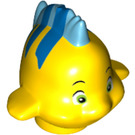 LEGO Yellow Fish with Blue (Flounder) with Small Eyes (16032)