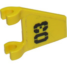 LEGO Yellow Flag 2 x 2 Angled with '03' Sticker without Flared Edge (44676)