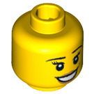 LEGO Yellow Flexible Gymnast Head (Safety Stud) (3626 / 12544)