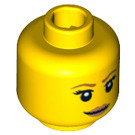 LEGO Yellow Forest Maiden Head (Safety Stud) (3626 / 11485)