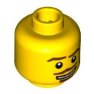 LEGO Geel Forestman Hoofd (Veiligheids Stud) (3626 / 88020)