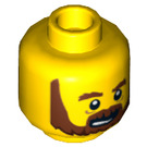 LEGO Yellow Frank the Foreman Minifigure Head (Recessed Solid Stud) (3626 / 16127)