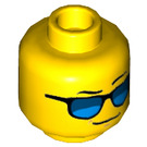 LEGO Geel Fun at the Beach Volleyball Player Minifigure Hoofd (Verzonken Solid Stud) (3626 / 33916)
