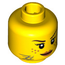 LEGO Yellow Gail the Construction Worker Minifigure Head (Safety Stud) (3626 / 15905)