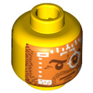 LEGO Yellow Galaxy Patrol Head (Safety Stud) (3626 / 10008)