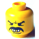 LEGO Yellow Gambler Head (Safety Stud) (3626)