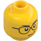 LEGO Geel Gamer, Mannelijk (60388) Minifiguur Hoofd (Verzonken solide nop) (3626 / 101419)