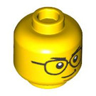 LEGO Gelb Gamer, Male (60388) Minifigure Kopf (Einbau-Vollbolzen) (3626 / 101419)