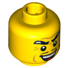 LEGO Yellow Gangster Head (Safety Stud) (3626 / 97095)