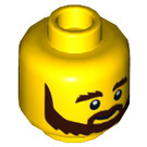LEGO Gelb Garbage Man Grant Minifigure Kopf (Einbau-Vollbolzen) (3626 / 16120)