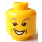 LEGO Gelb Gilderoy Lockhart Minifigure Kopf mit Dekoration (Sicherheitsbolzen) (3626)