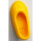 LEGO Yellow Girl Shoe with Heart Embossed Inside (33021)