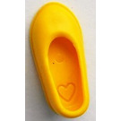 LEGO Gul Flicka Shoe med Hjärta Embossed Inside (33021)