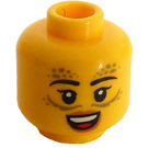 LEGO Yellow Gith Warlock Female Head (Safety Stud) (3274)