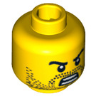 LEGO Yellow Gladiator Head (Safety Stud) (3626 / 97082)