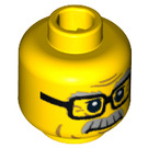 LEGO Gelb Grandpa Kopf (Sicherheitsbolzen) (3626 / 13494)