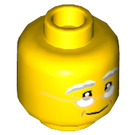 LEGO Yellow Grandpa Head with Glasses (Recessed Solid Stud) (3626 / 32909)