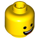 LEGO Amarillo Casco de seguridad Emmet Minifigura Cabeza (Espiga sólida hueca) (3626 / 15893)