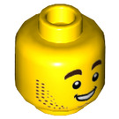 LEGO Amarillo Harl Hubbs Minifigura Cabeza (Espiga sólida hueca) (3626 / 43308)