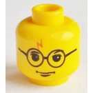 LEGO Žlutá Harry Potter Hlava s Brýle a Červená Lightning Bolt (Bezpečnostní cvoček) (3626)