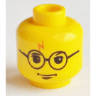 LEGO Gelb Harry Potter Kopf mit Glasses und rot Lightning Bolt (Sicherheitsbolzen) (3626)