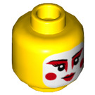 LEGO Giallo Harumi - Principessa Minifigure Testa (Perno solido incassato) (3626 / 37558)