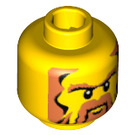 LEGO Geel Hoofd met Beard, Sideburns (Veiligheids Stud) (3626 / 53935)