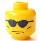 LEGO Gelb Kopf mit Blau Sonnenbrille (Sicherheitsnoppe) (3626)