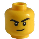 LEGO Yellow Head with Face / Green HUD Face (Safety Stud)