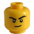 LEGO Yellow Head with Face / Green HUD Face (Safety Stud) (3274)